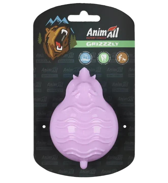 AnimAll A GrizZzly 9956 Іграшка для собак Кабан, фіолетовий, 10х7х7,2см