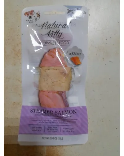 Ласощі для котів/собак Natural Kitty Original Series Steamed Salmon шматочки лосося, приготовані на пару 30г UNK20201