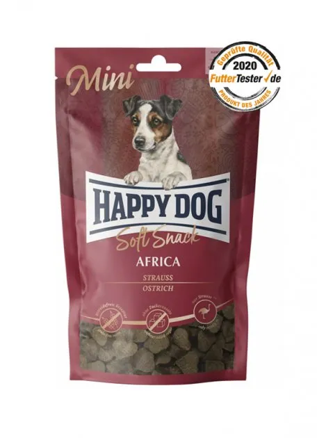 60691 Happy Dog Soft Snack Mini Africa 100g м'які закуски для собак дрібник порід з страусом та картоплею