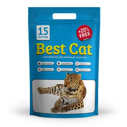 Best Cat Силікагелевий гігієнічний наповнювач, 15 л