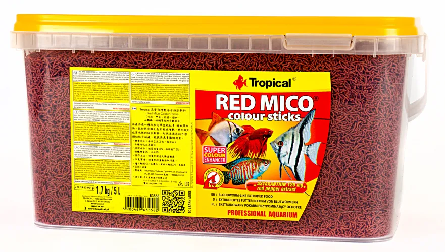 Tropical Red Mico Colour Sticks корм для риб, 100 г