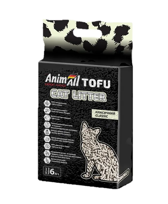 AnimAll Тофу наповнювач туалетів класік, 2.6 кг/6 л