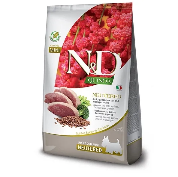 Farmina Dog N&D Grain Free Quinoa Duck Broccoli&Asparagus Neutred Adult Mini для стер. собак малих порід 2.5kg 38630