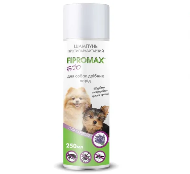 Шампунь Fipromax Біо для собак дрібних порід з лавандою 250мл