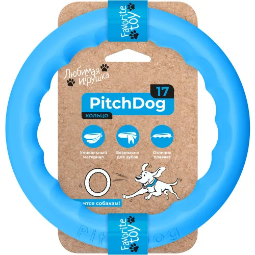 62362 Кільце для апорт. "PitchDog17", діаметр 17см, блакитний