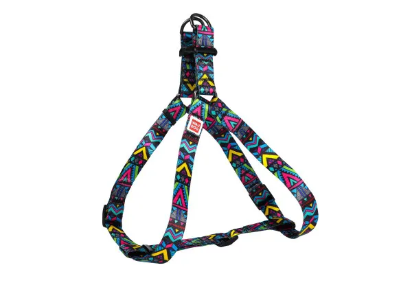 4963 Шлея WAUDOG Nylon з малюнком "Інді" (ширина 15 мм, довжина 40-55 см)