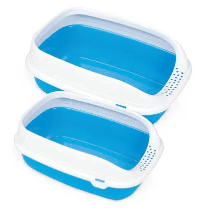 Туалет для котів з рамкою "BETA PLUS MINI BLUE" 43*31*16
