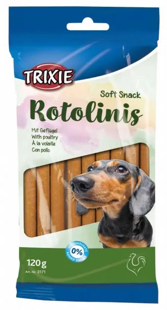 3171 Ласощі для собак Trixie Soft Snack Rotolinis домашня птиця 120г
