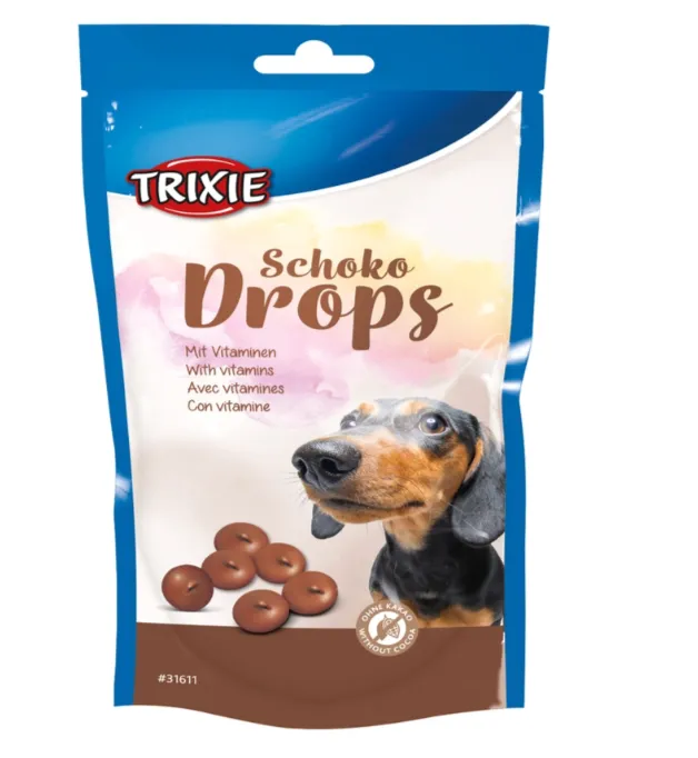 31611 Вітаміни для собак Trixie Schoko Drops шоколад (без какао) 75г