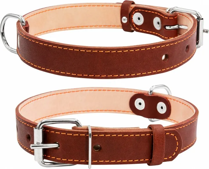 02296 Нашийник "CoLLaR" подвійний (шир.25мм, довж.38-50см) коричневий
