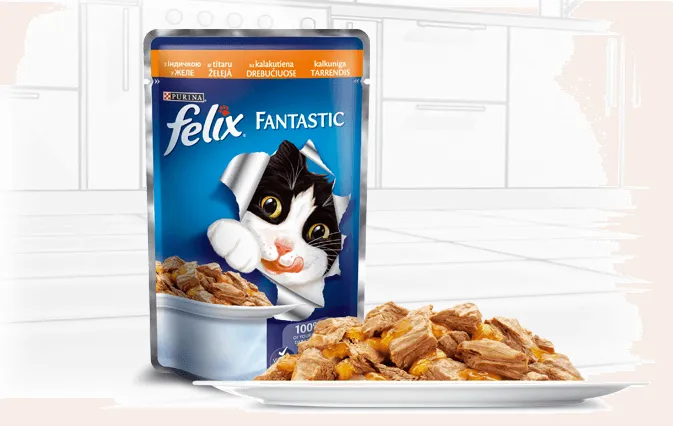 Felix Fantastic пауч для кошенят в желе (курка), 100 г