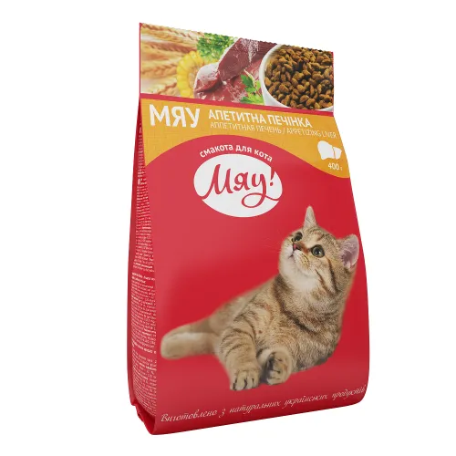 Мяу сухий для котів (печінка), 400 г