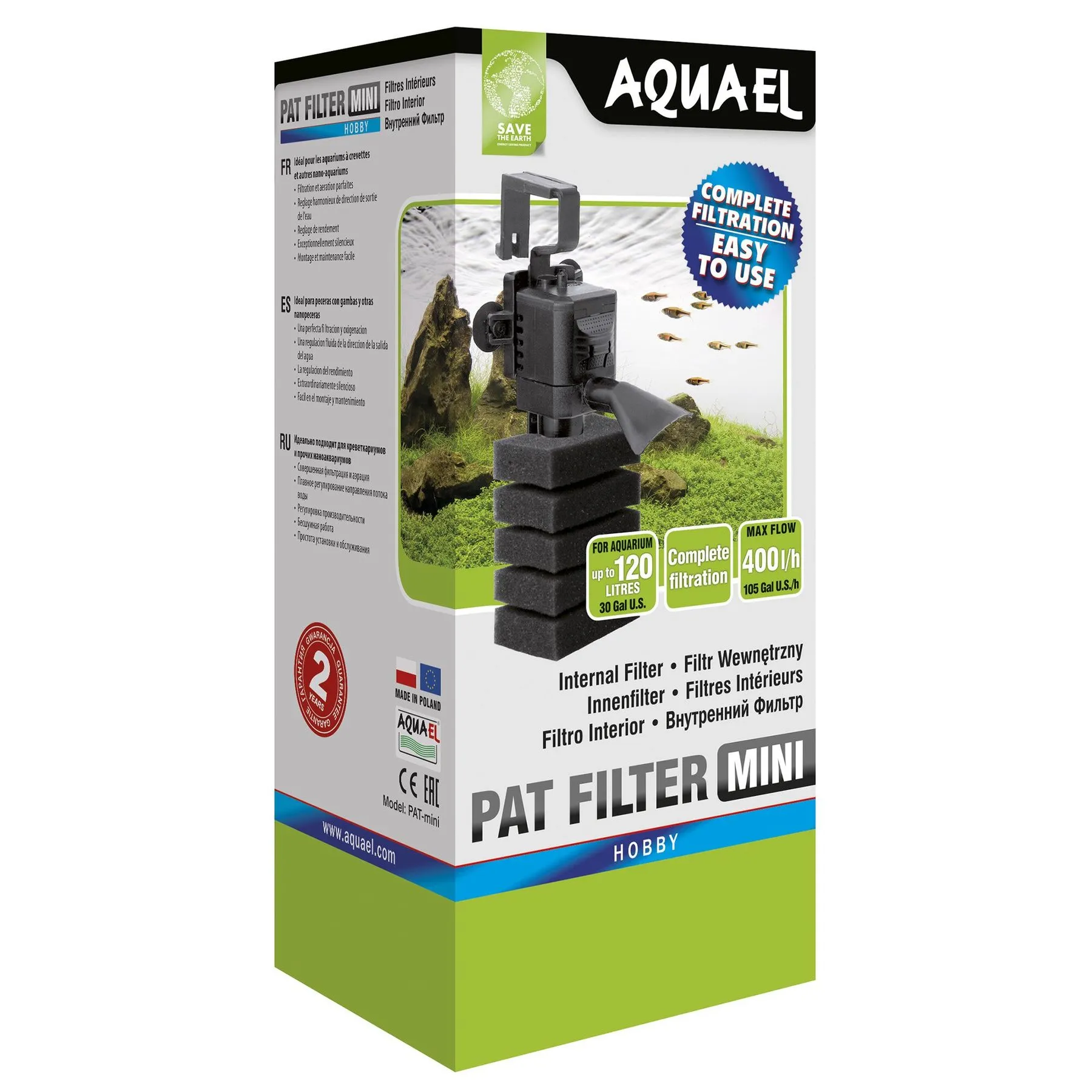 Фільтр AQUAEL Pat Mini для акваріума 30 - 120 л