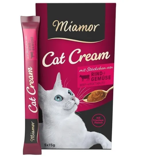 Miamor Rind&Gemuse Cream крем-паста для котів з яловичиною та овочами 5*15г 742704