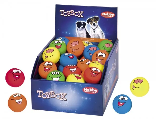 Nobby Іграшка для собак Crazy Faces "М'ячик латексний", 5,5 см