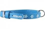 Нашийник "Collar Glamour" з клей.стразами Квітка (шир.9мм, довж.22-30см) голубий