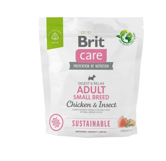 Brit Care Sustainable Adult Small Breed Chicken & Insect Курка & комахи (для собак до 10кг) 1кг