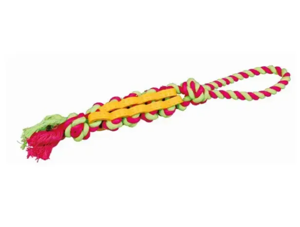 33192 Подвійна паличка на канаті "Denta Fun" (гума) 4см/37см