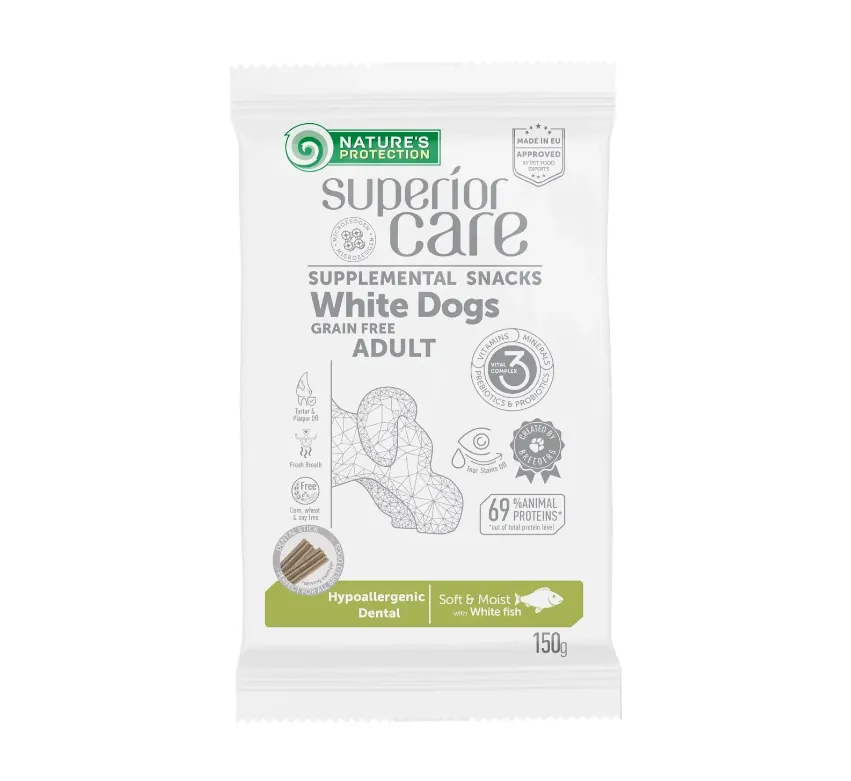 Корм для собак Nature's Protection SC Hypoallergenic Digestive Dental Grain Free (гіпоалергенний, для собак з білою шерстю, риба) 150г