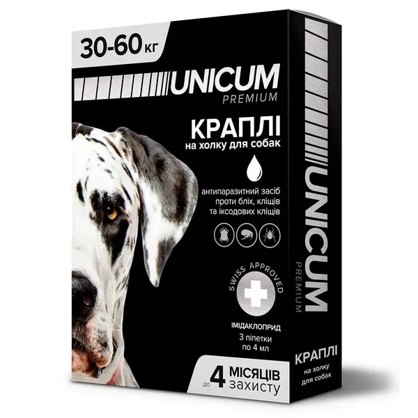 Краплі від бліх і кліщів UNICUM для собак 30-60кг