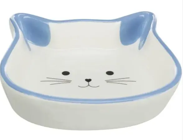 24494 Миска Trixie в формі котячої голови (кераміка) 0.25л 12см