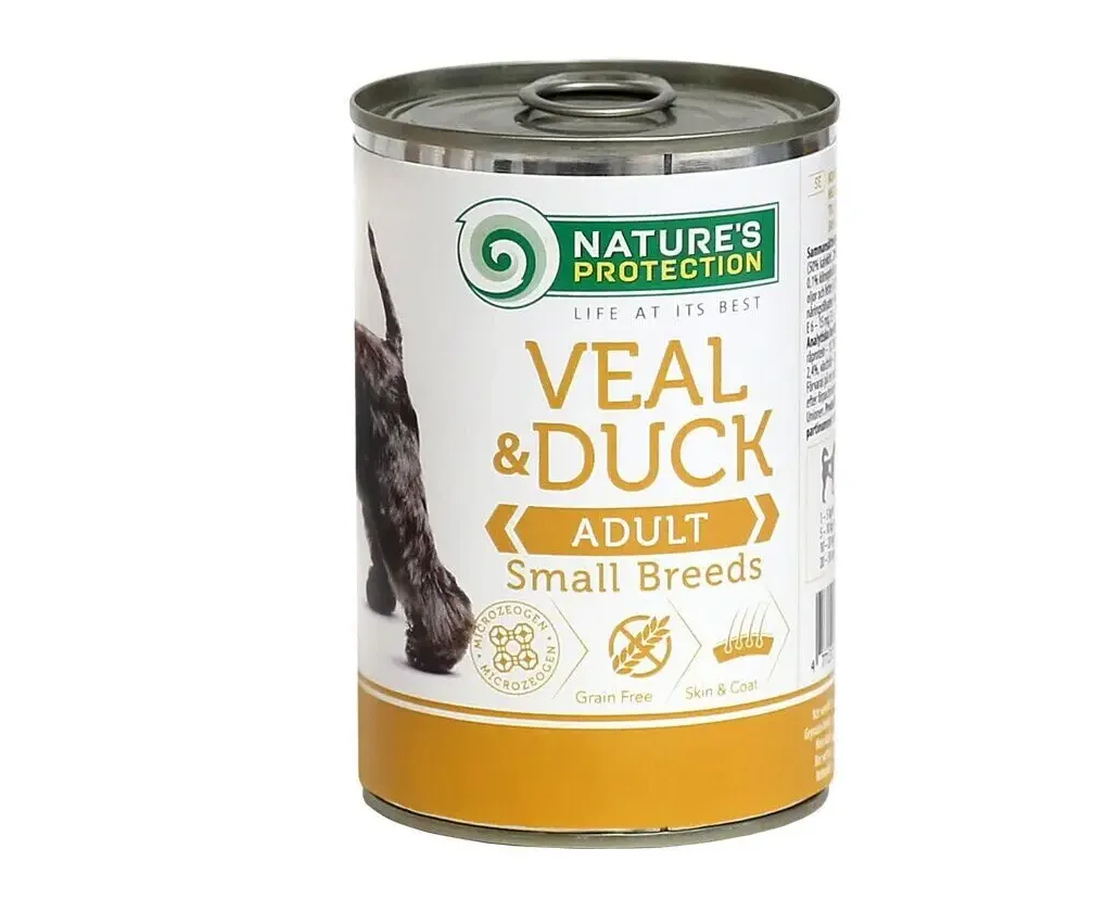 Корм для собак Nature's Protection Adult Small Breed Veal & Duck (для малих порід, телятина & качка) 400г