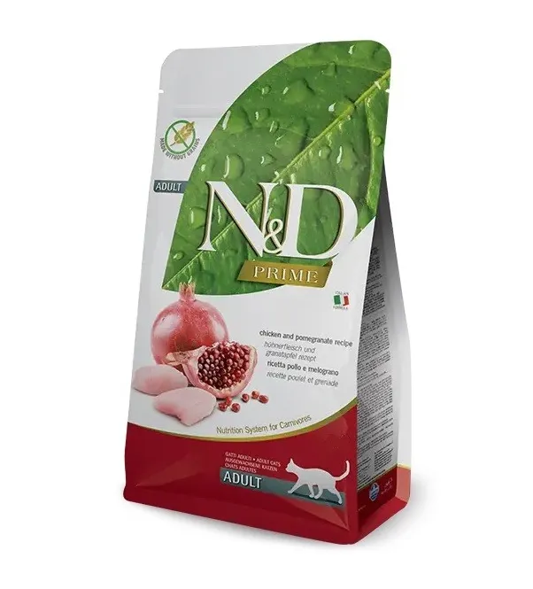 Farmina Cat N&D Grain Free Prime Chicken&Pomegranate Adult курка та гранат для дорослих котів 1кг 24930