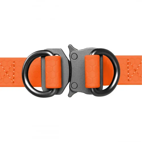 27654 Шлея WAUDOG Waterproof, водостійка, металева фурнітура (ширина 20мм, довжина 50-80см) помаранчева