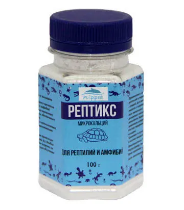 РЕПТИКС мікрокальцій для амфібій, черепах та інших рептилій, 100 г