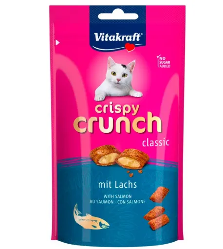 Подушечки для котів Vitakraft Crispy Crunch лосось 60г 28815