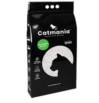 Бентонітовий наповнювач CATMANIA Алоє вера + зелені гранули, 10л
