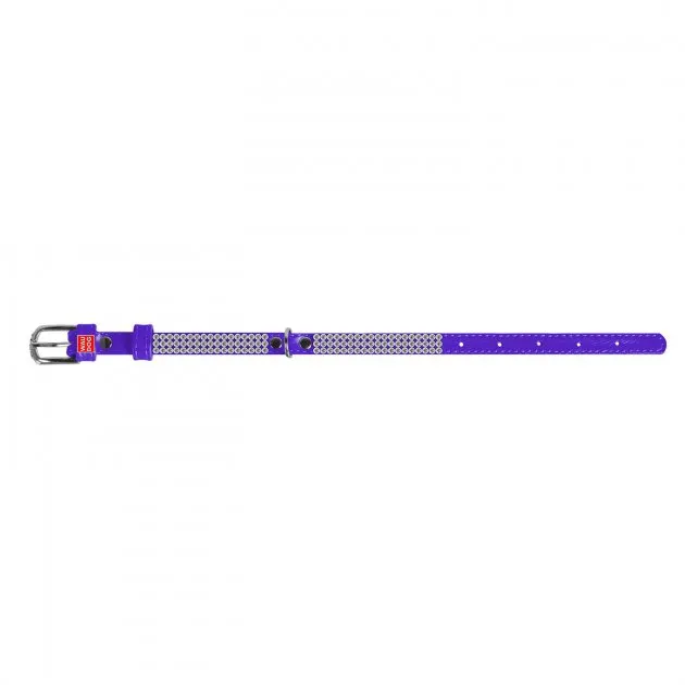 32509 Нашийник "CoLLaR GLAMOUR" з клей.стразами (шир.9мм, довж.18-21см) фіолетовий