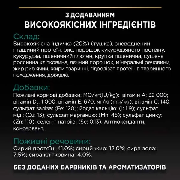ProPlan 3 кг Sterilised Renal з індичкою для стерилізованих
