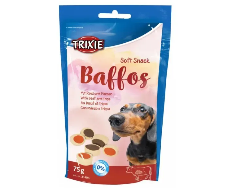 31494 Ласощі для собак Trixie Soft Snack Baffos яловичина, рубець 75г