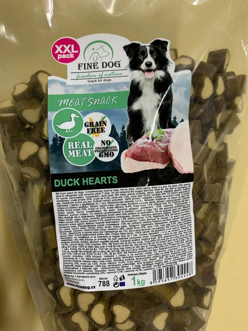 304448 FINE DOG FoN Сердечка з м'ясом качки (788) 1кг