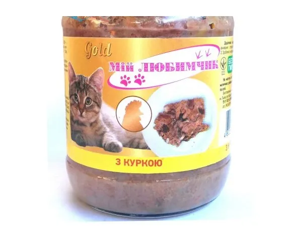 Мій Любимчик Gold корм для котів (курка), 500 г