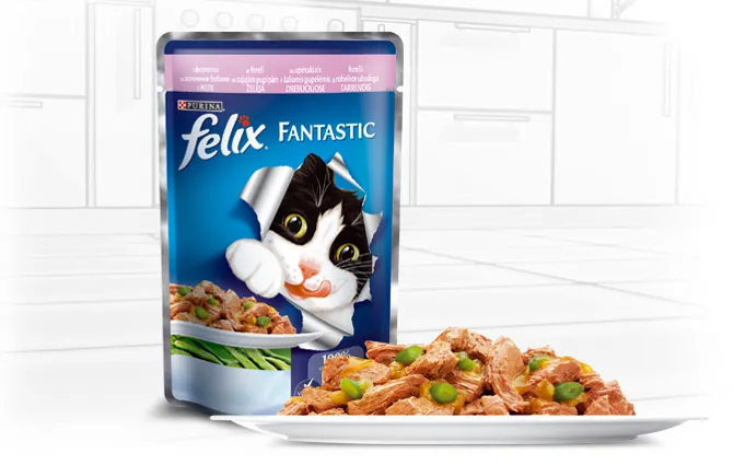 Felix Fantastic пауч для котів в желе (лосось), 100 г