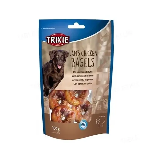 31707 Ласощі для собак Trixie Premio Lamb Chicken Bagels кільця ягня, курка 100г