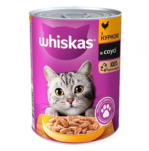 Віскас консерви 400г соус курка