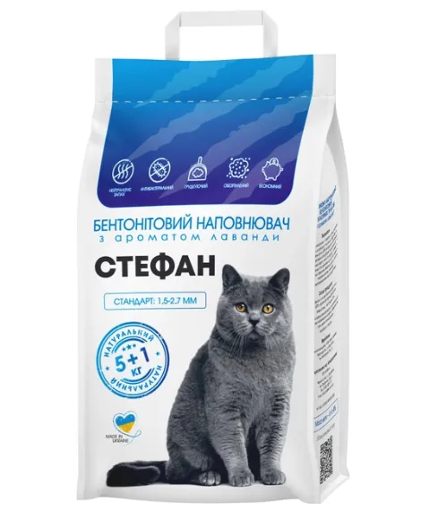 Наповнювач бентонітовий Стефан, гранула стандарт 6кг