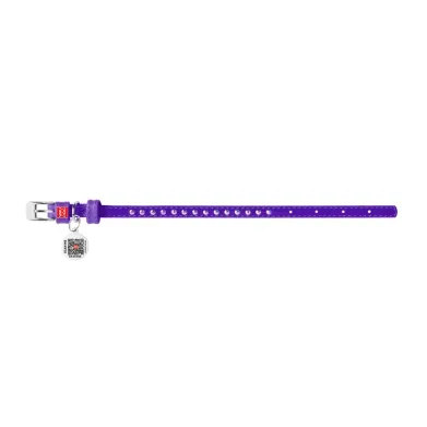 32529 Нашийник CoLLaR Glamour з клей. стразами Ш 9мм Д 19-25см фіолетовий