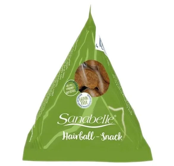 6767 Sanabell Hairball-Snack ласощі д/дорос.котів 20г зелені