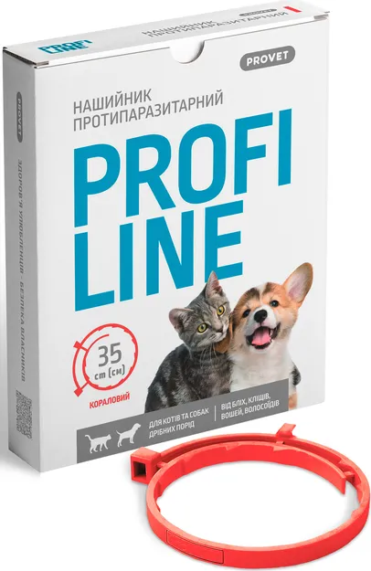 Нашийник ProVET Profi Line протипаразитарний для котів та собак 35см колір в асорт.