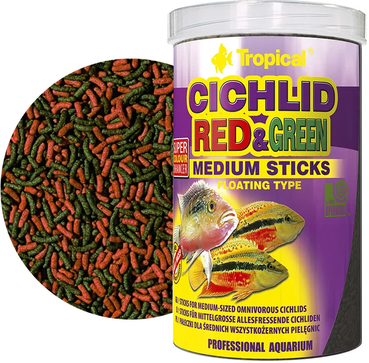 Cichlid Red&Green Medium Sticks 250ml 90g 63724