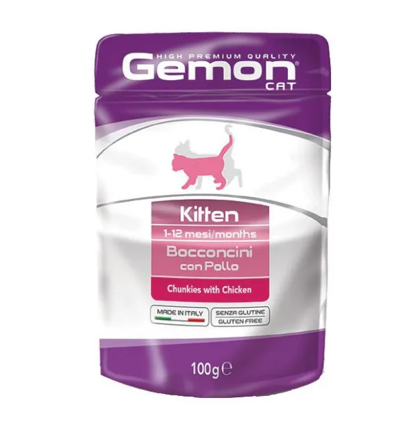 Корм для кошенят GEMON POUCH CAT KITTEN CHIСKEN з куркою 100г