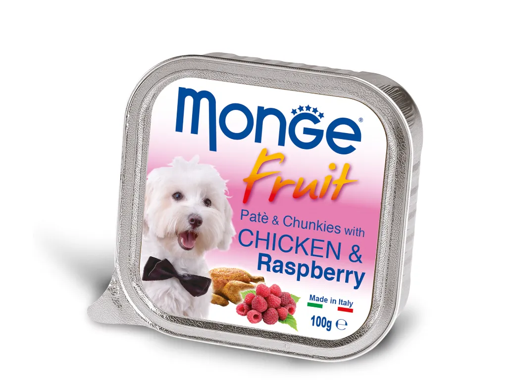 Корм для собак MONGE Fruit Chicken/Raspberry курка/малина 100г