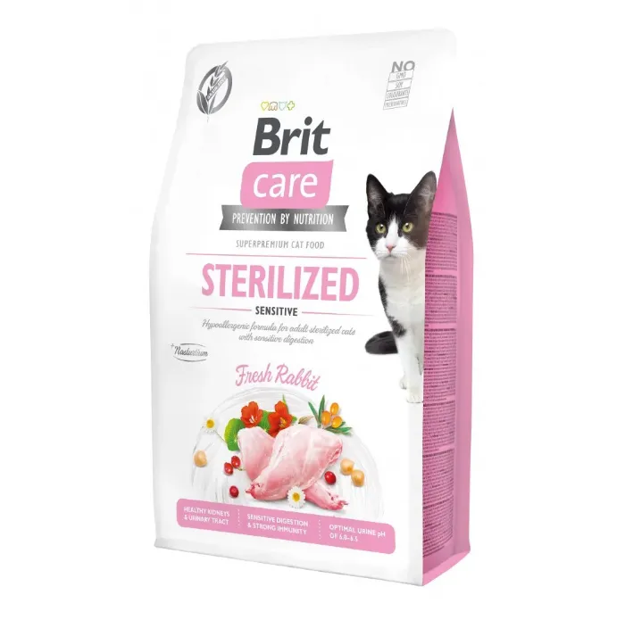 Brit Care Cat GF Sterilized Sensitive (стерилізовані чутл. травлення) 2кг