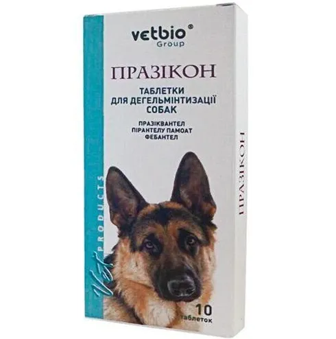 Таблетки Vetbio Празікоон Кет антигельмінтні для собак