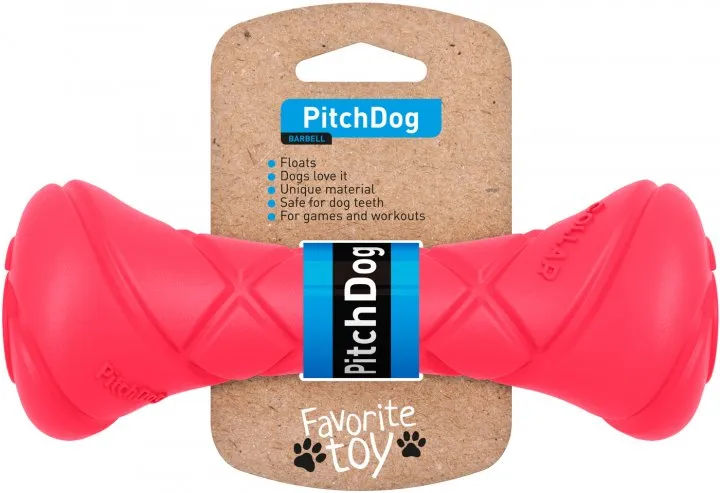 62397 Ігрова гантель для апорт. PitchDog, довж-19см, діаметр 7см рожевий
