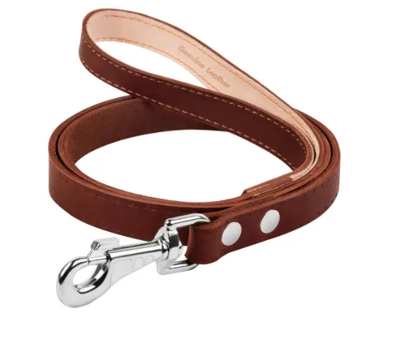 04736 Повідець "CoLLaR" одинарний непрошитий Ш 20мм, Д 122см коричневий